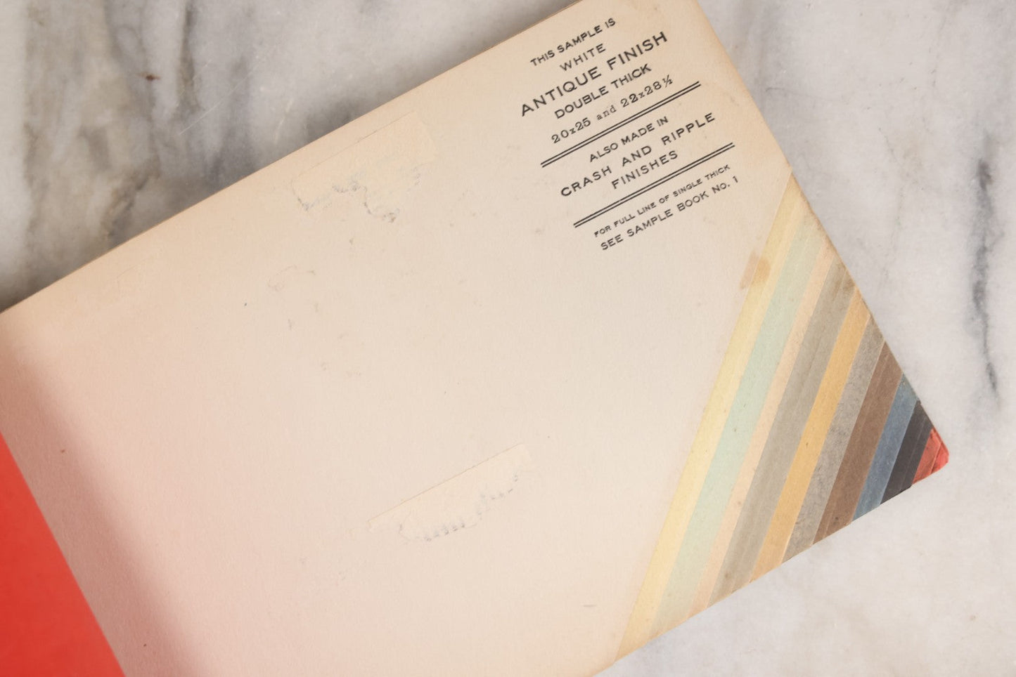 Lot 167 - Antique Paper Sample Book "Buckeye Covers" No. 2 By The Beckett Paper Company, Hamilton, Ohio – Ripple And Crash Finishes