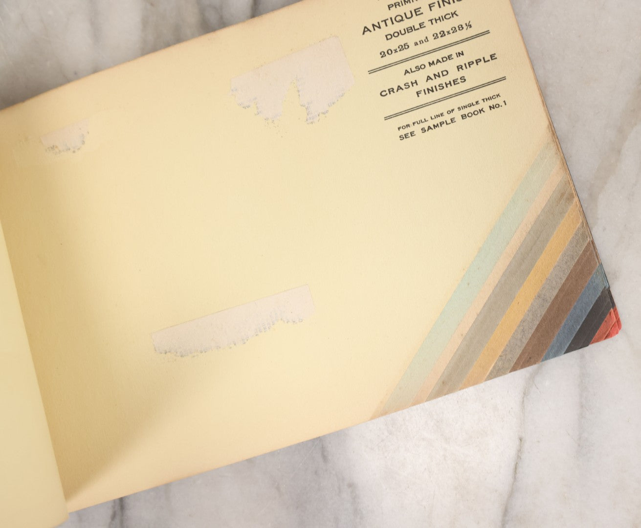 Lot 167 - Antique Paper Sample Book "Buckeye Covers" No. 2 By The Beckett Paper Company, Hamilton, Ohio – Ripple And Crash Finishes