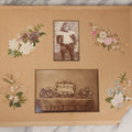 Lot 169 - Unframed Antique Memorial Page With Hand-Painted Flowers And Hand-Cut Mat, Including Photograph Of Young Child, Together With Cabinet Card Photograph Of Funeral Flower Arrangement Spelling “Baby,” By E.S. Dunshee & Co., Boston