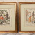 Lot 174 - Pair Of Antique French Hand-Colored Prints “Paysan & Paysanne Des Environs De Londres” (“Peasant & Peasant Woman From The Environs Of London”), 1801, And “Bourgeois & Bourgeoise De Londres” (“Bourgeois Man & Woman Of London”), 1804