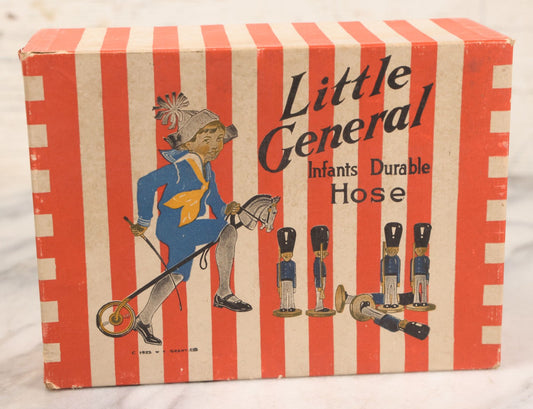 Lot 181 - Antique "Little General Infants Durable Hose" Undergarments Box, Printed By W.T. Grany Co., 1923