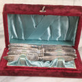 Lot 183 - Antique Six-Piece Rogers Bros. Silverplate Condiment Knife Set In Velvet Box