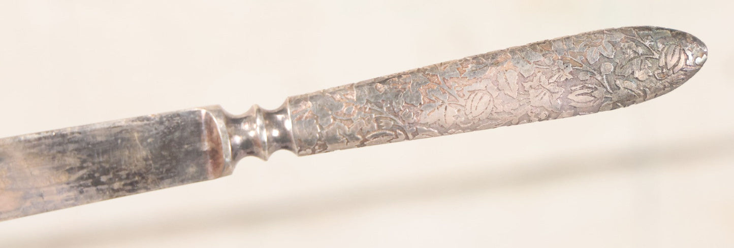 Lot 183 - Antique Six-Piece Rogers Bros. Silverplate Condiment Knife Set In Velvet Box