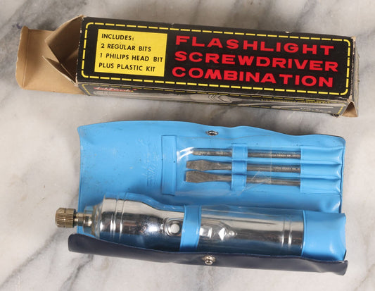 Lot 184 - Vintage Ashflash Flashlight And Screwdriver Combination Tool No. Sc-5 In Original Box