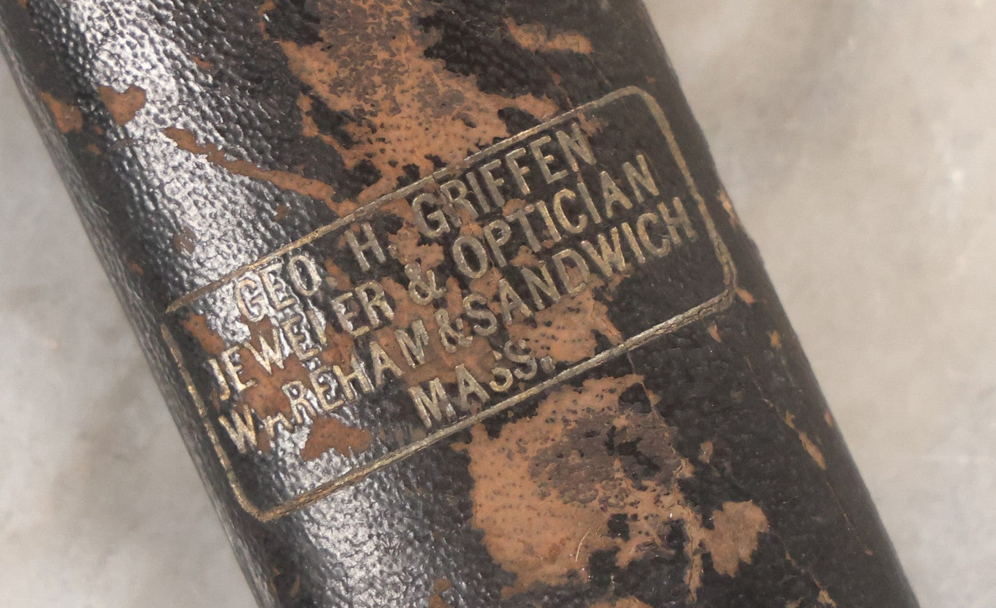 Lot 186 - Antique Spectacles With Slip Case From George H. Griffin, Jeweler And Optician, Wareham & Sandwich, Massachusetts