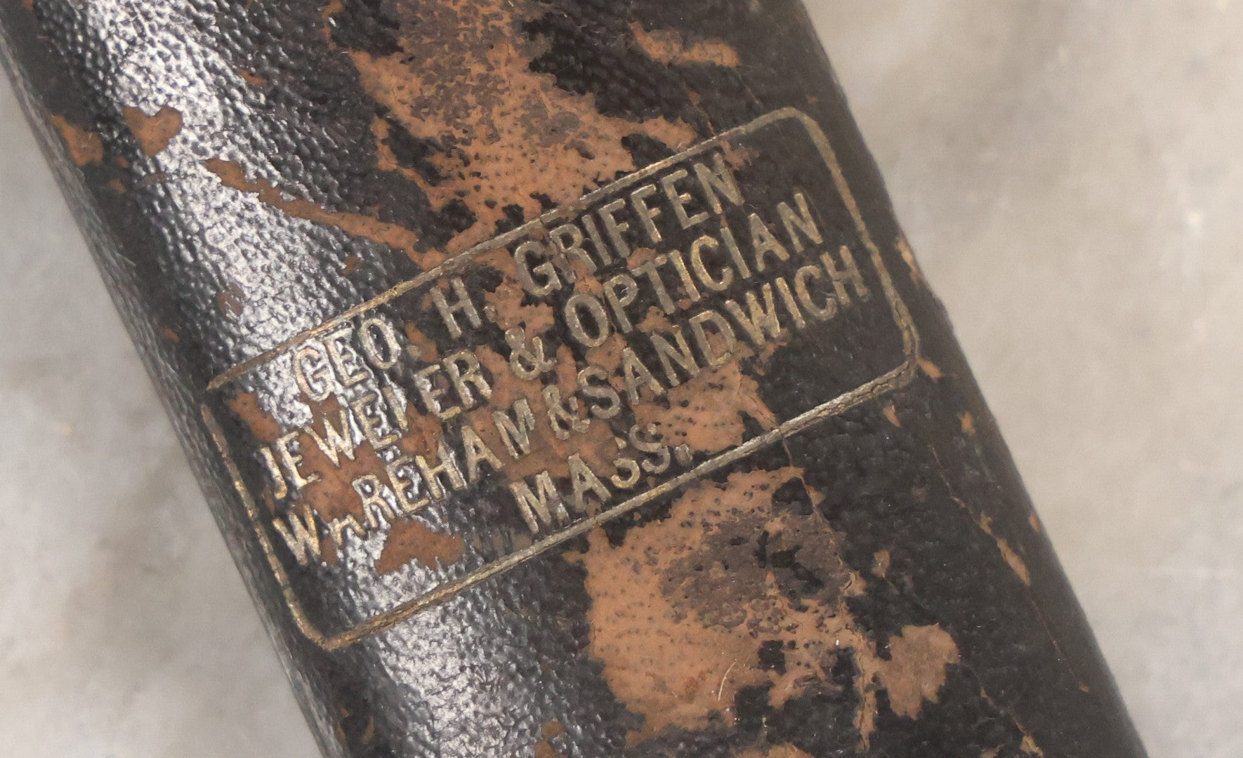 Lot 186 - Antique Spectacles With Slip Case From George H. Griffin, Jeweler And Optician, Wareham & Sandwich, Massachusetts