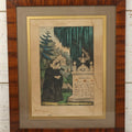 Lot 004 - Antique Victorian Memorial Mourning Hand Colored Lithograph By N. Currier, Published 1846, Depicting Mother And Two Children At Graveside, Sacred To The Memory Of Isaac Kehn (1820–1853) With German Inscription, 18-1/2" x 22-1/2"