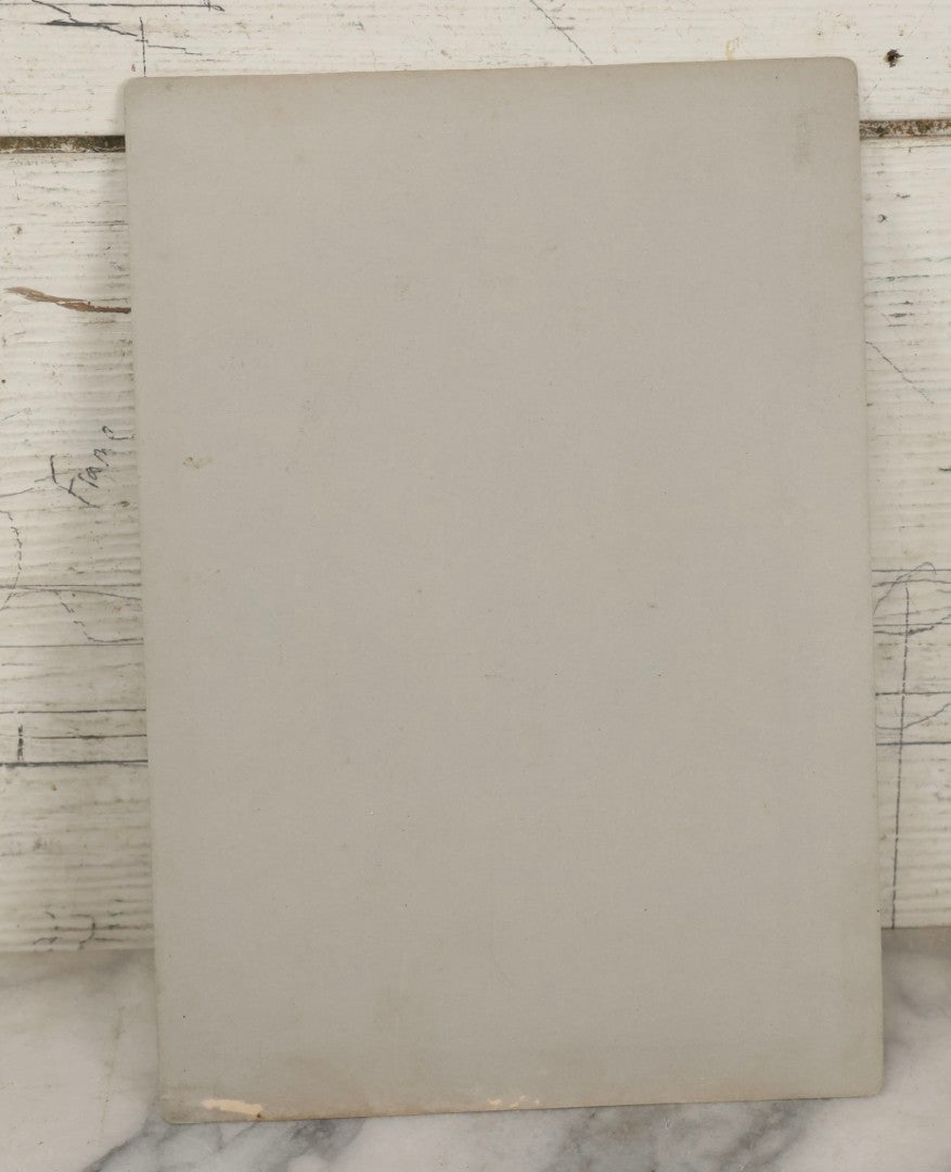 Lot 006 - Antique Boarded Mourning Photograph Depicting “Rest” Floral Pillow And Funeral Arrangements, 6-7/8" x 9-5/8"