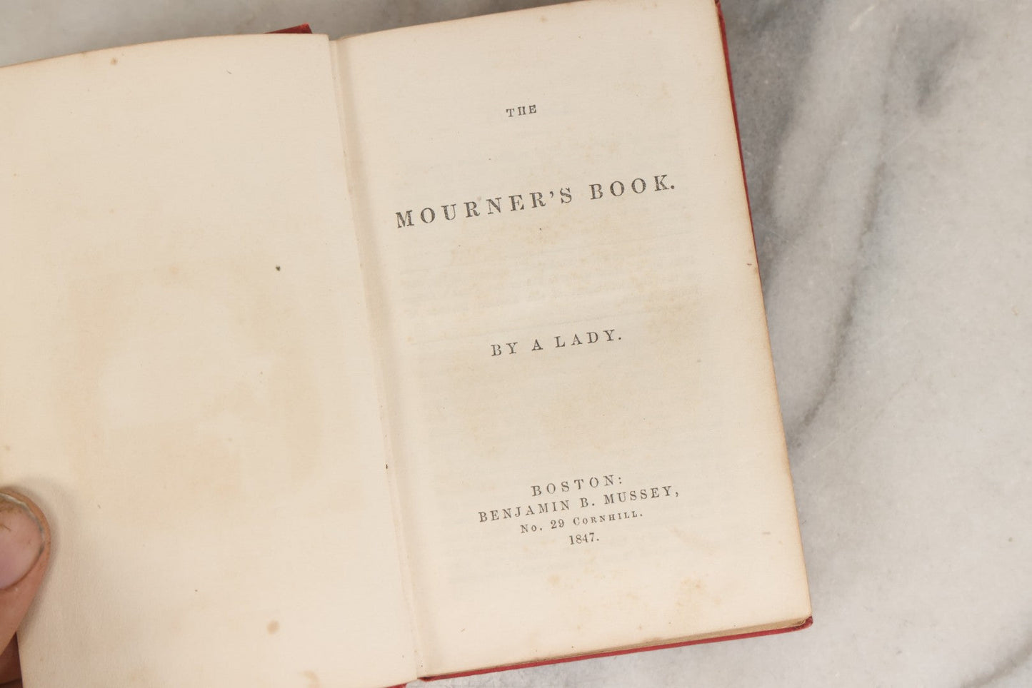 Lot 007 - "The Mourner's Book" Antique Miniature Devotional Book On Death And Mourning, Undated