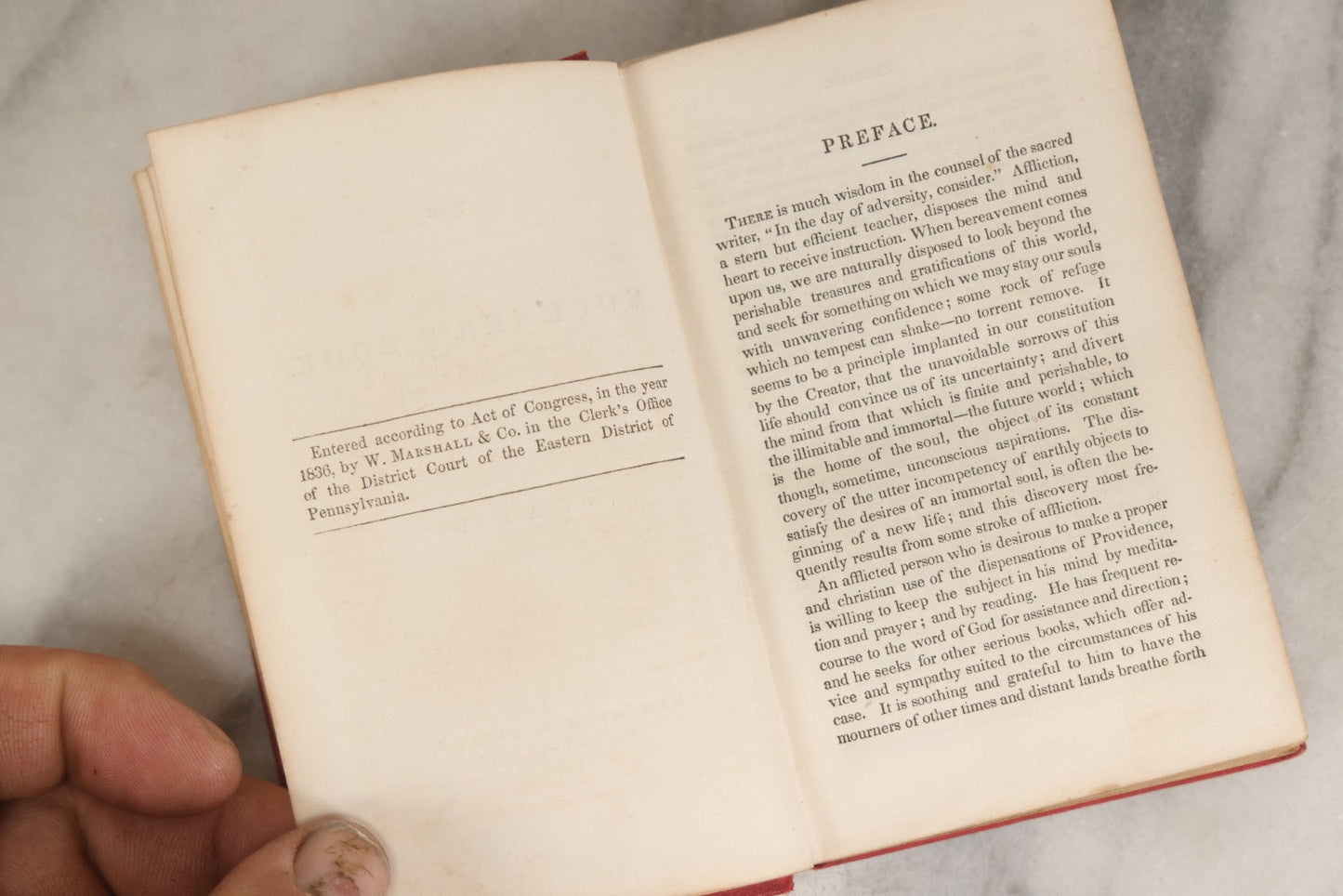 Lot 007 - "The Mourner's Book" Antique Miniature Devotional Book On Death And Mourning, Undated