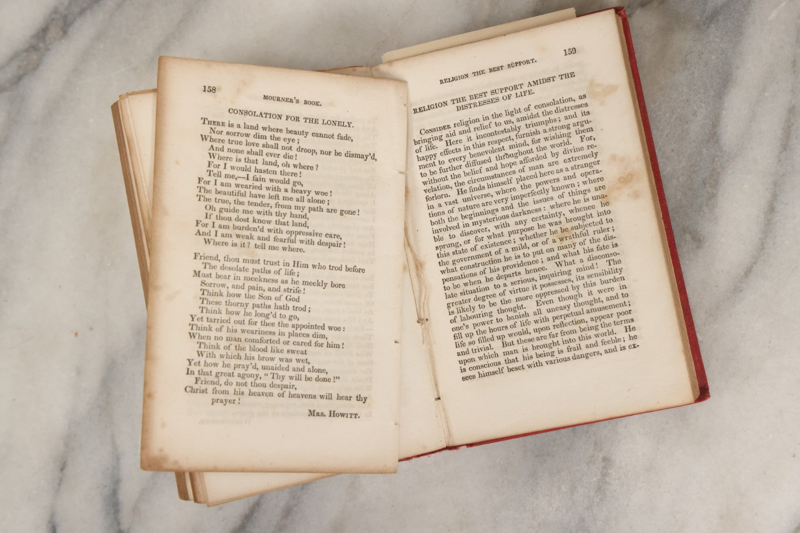 Lot 007 - "The Mourner's Book" Antique Miniature Devotional Book On Death And Mourning, Undated