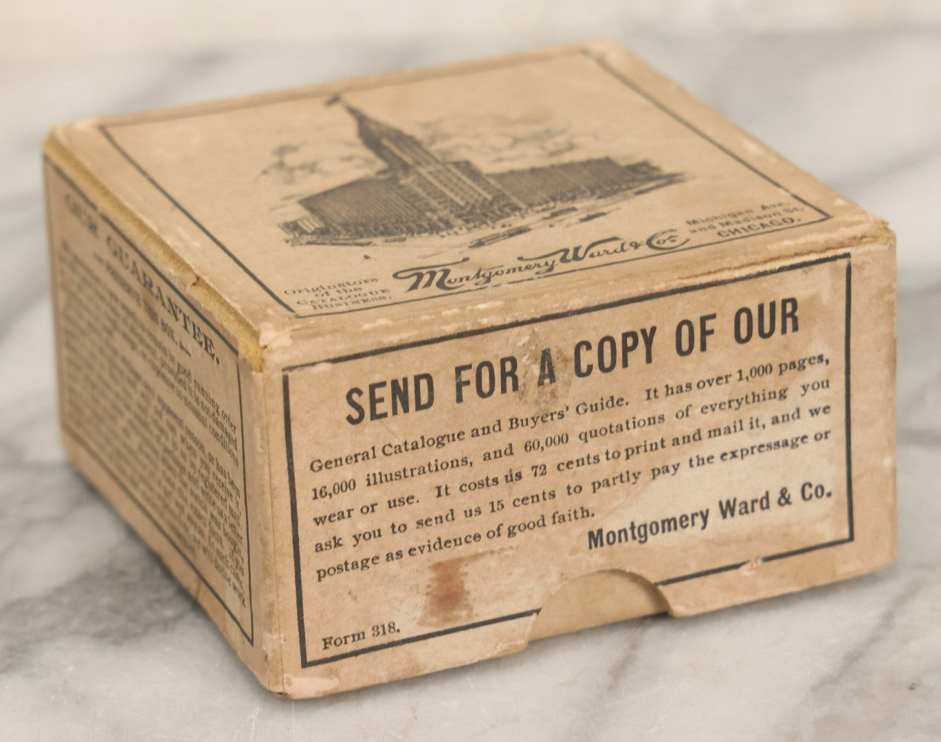 Lot 008 - Grouping Of Five Antique Victorian Human Hair Work Flowers With Beadwork Plus Fragment In Montgomery Ward & Co. Chicago Paper Box