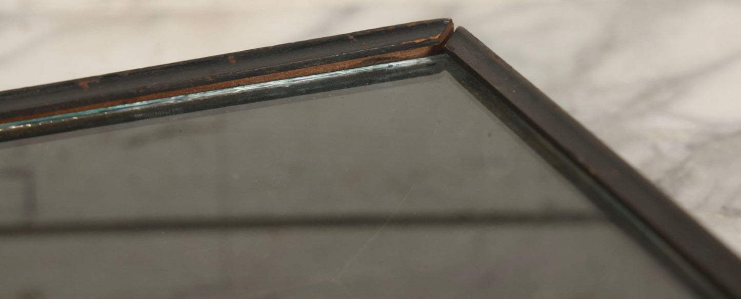 Lot 014 - Antique Shadowbox With Marble Bust In Profile Of Dante Alighieri, Black Velvet Backing, Frederick Keppel & Co., New York City, Marked No. D 355, 11" x 13-5/8"