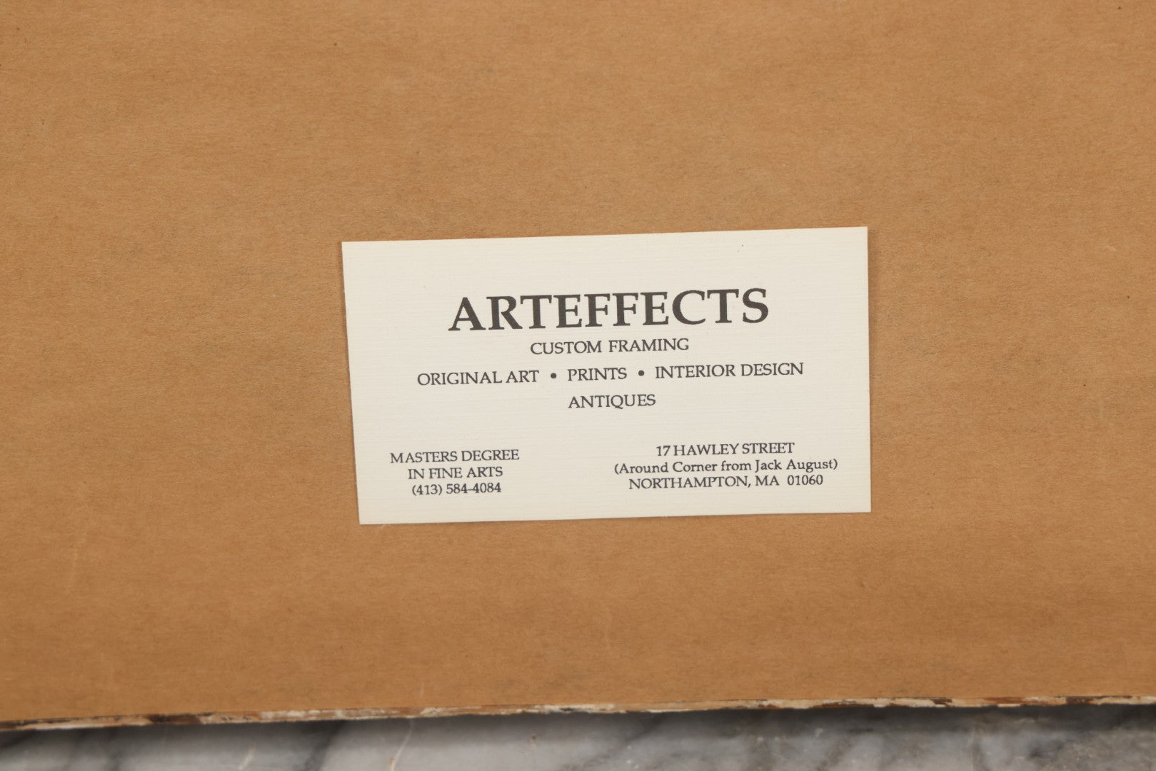 Lot 022 - Antique Framed Needlework Embroidery Depicting A Pastoral Scene With A Scottish Couple Beneath A Tree, Circa Early 19th Century, In Gilt Wood Frame, Arteffects Gallery, Northampton, Massachusetts, 17" x 19-3/4"