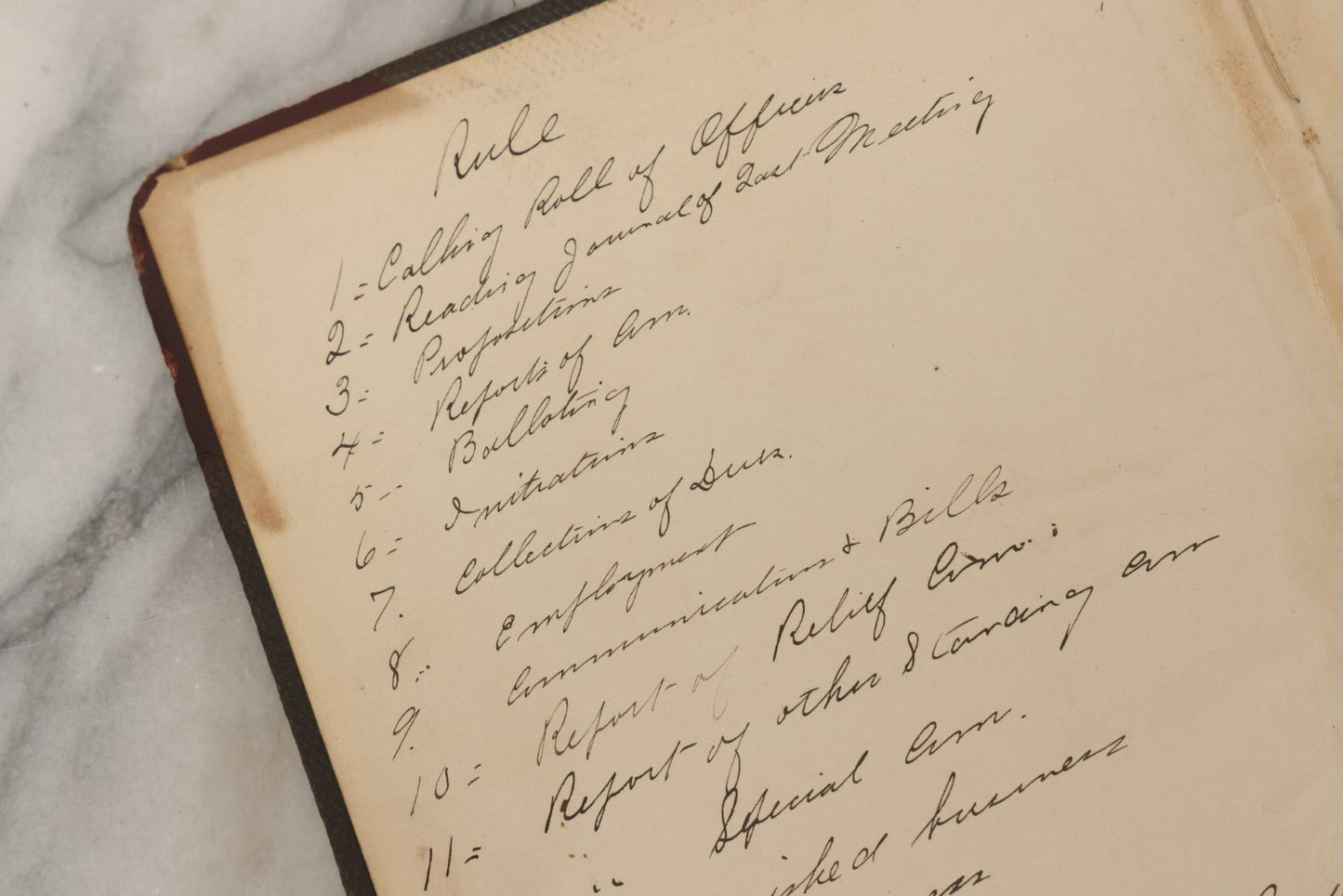 Lot 035 - Antique Grouping Of Archival Materials From The Order Of United American Mechanics O.U.A.M., Excelsior Council No. 2, Waterbury, Connecticut, Including Three Meeting Minute Books, 1876–1909, And Loose Ephemera