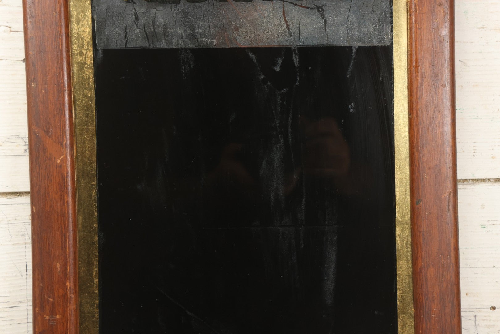 Lot 038 - Antique Reverse-Painted Glass Sign Panel Reading "Medicines." With Black Display Field And Gold Leaf Border, Possibly For Apothecary Or Doctor's Office, Framed, 14-1/4" x 19-1/4"