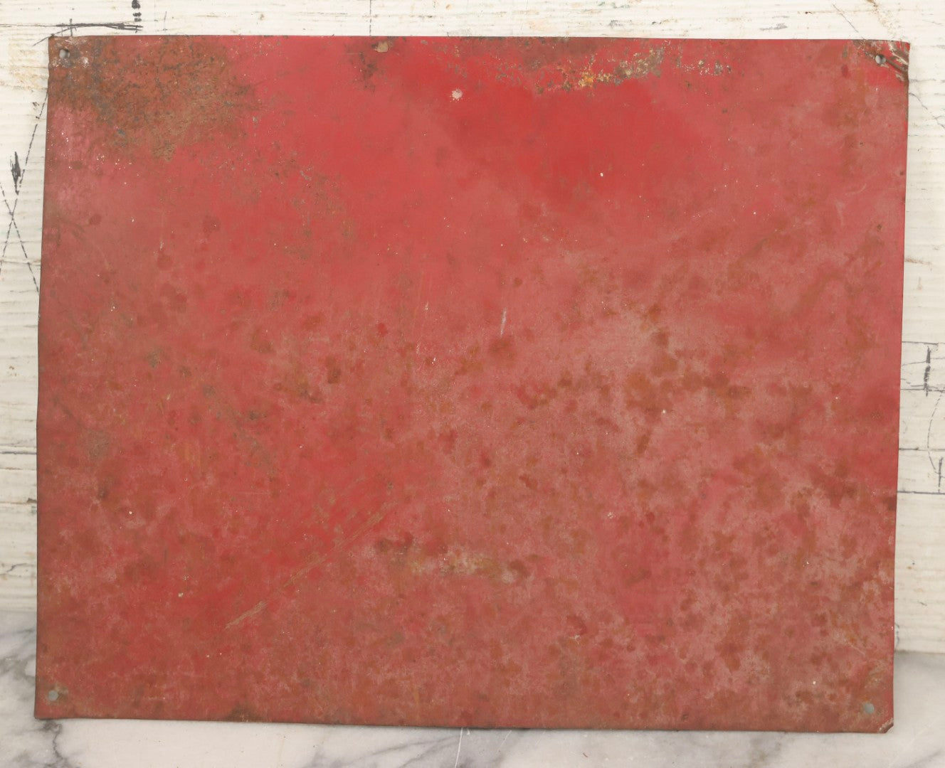 Lot 041 - Vintage Stenciled Tin Sign Reading "Busy — Please Be Seated," Black Field With White Lettering And Red Border, 10" x 8"