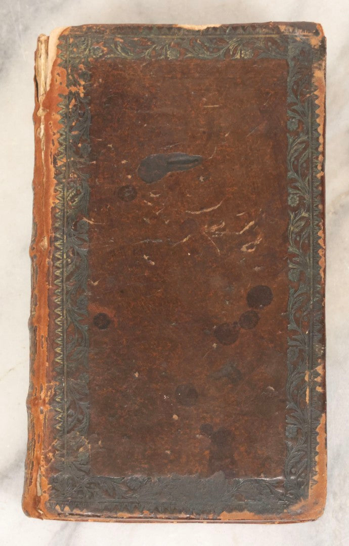 Lot 043 - Antique Hollowed Book Safe Made From “Traittez Sur La Prière Publique” (“Treatise On Public Prayer”), Bruxelles, 1707, By Eugene Henry Fricx, With French “P-V” Maker's Stamp
