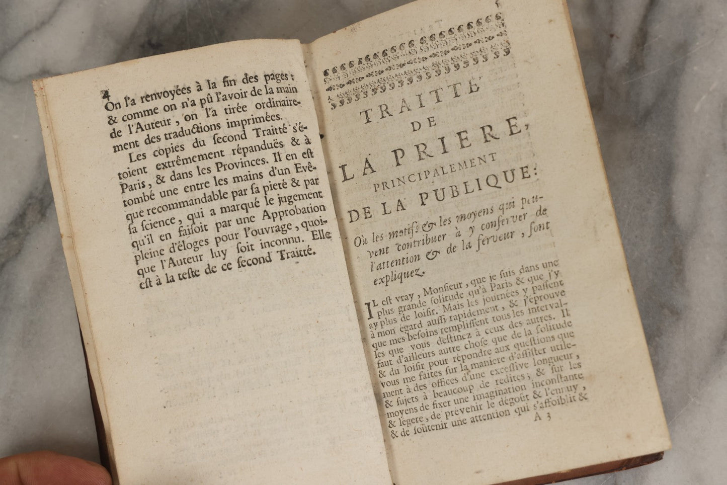 Lot 043 - Antique Hollowed Book Safe Made From “Traittez Sur La Prière Publique” (“Treatise On Public Prayer”), Bruxelles, 1707, By Eugene Henry Fricx, With French “P-V” Maker's Stamp