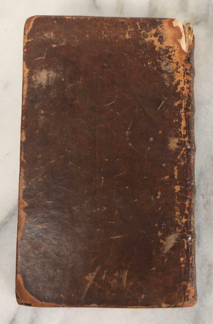 Lot 043 - Antique Hollowed Book Safe Made From “Traittez Sur La Prière Publique” (“Treatise On Public Prayer”), Bruxelles, 1707, By Eugene Henry Fricx, With French “P-V” Maker's Stamp