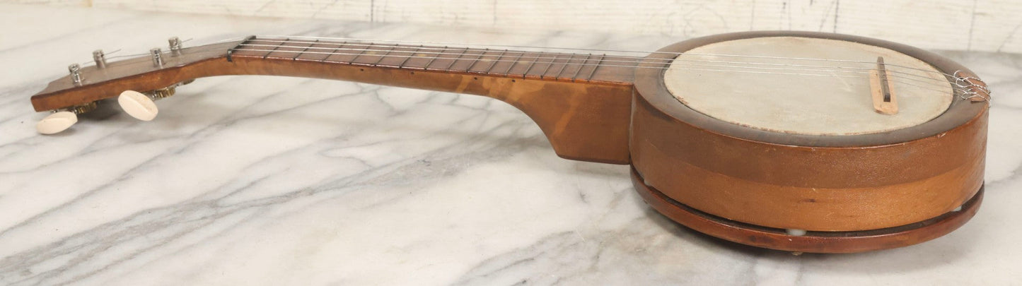 Lot 048 - Vintage Wooden Banjo-Ukulele (Banjo-Lele) With Partial Restoration And Updated Hardware, 21" L