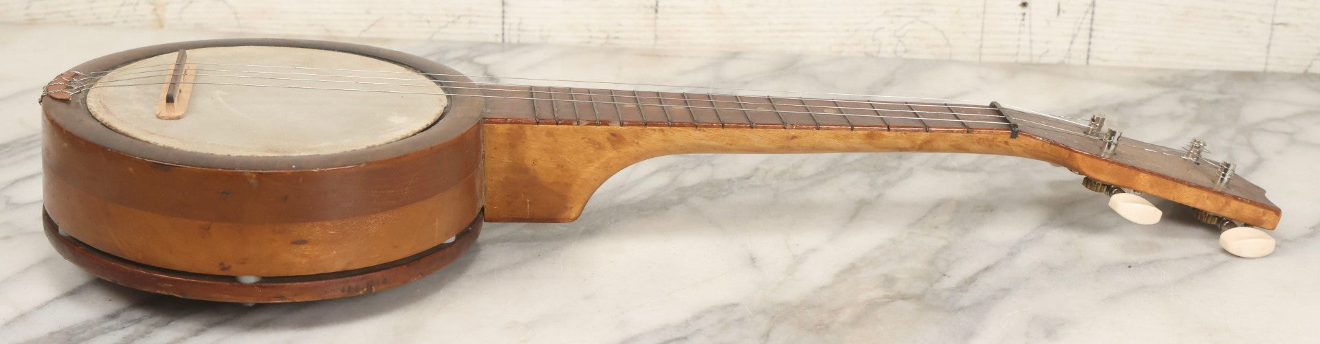 Lot 048 - Vintage Wooden Banjo-Ukulele (Banjo-Lele) With Partial Restoration And Updated Hardware, 21" L