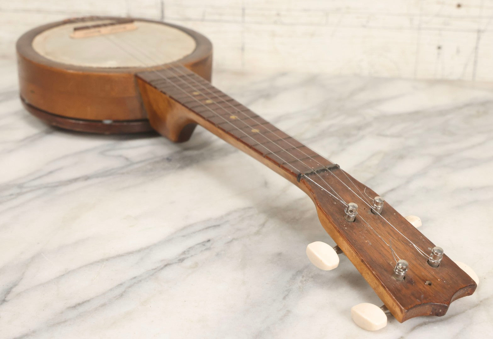 Lot 048 - Vintage Wooden Banjo-Ukulele (Banjo-Lele) With Partial Restoration And Updated Hardware, 21" L