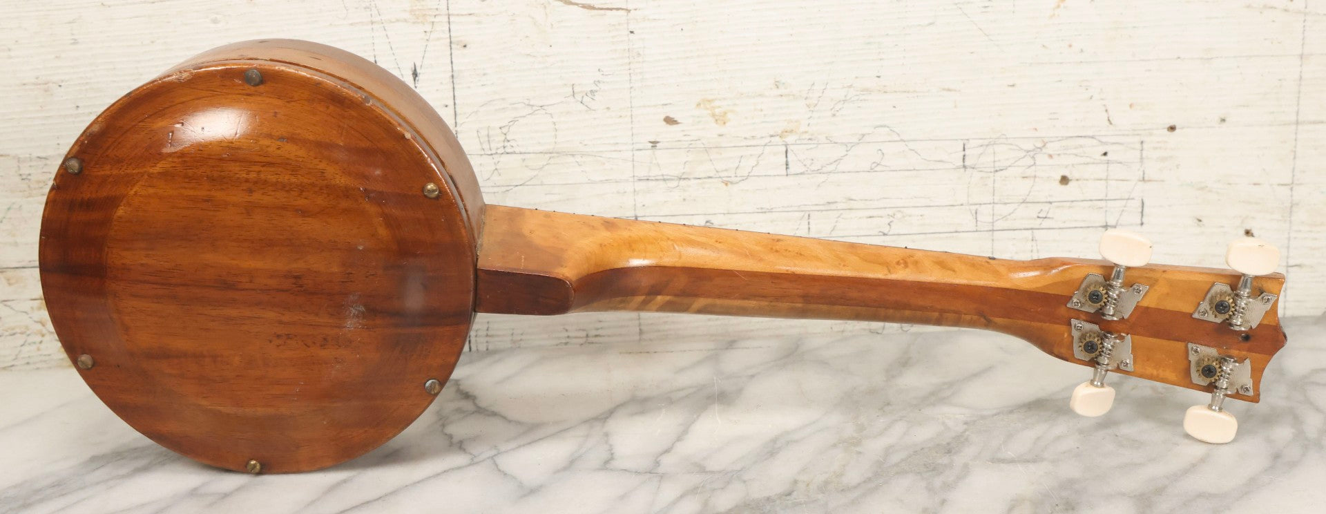 Lot 048 - Vintage Wooden Banjo-Ukulele (Banjo-Lele) With Partial Restoration And Updated Hardware, 21" L