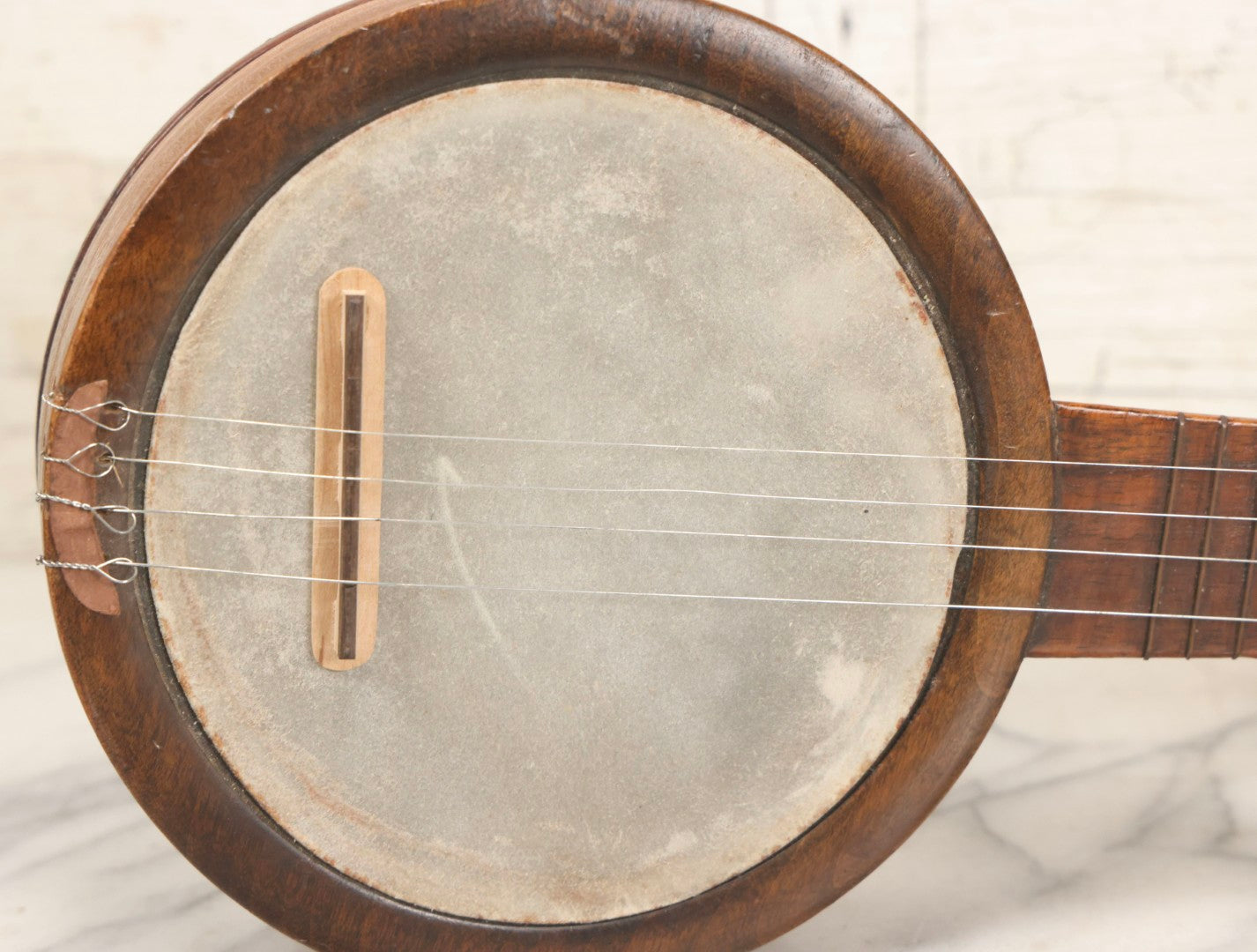 Lot 048 - Vintage Wooden Banjo-Ukulele (Banjo-Lele) With Partial Restoration And Updated Hardware, 21" L