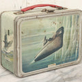 Lot 055 - Vintage Thermos Brand Metal Lunch Box With Submarine Theme Featuring U.S.S. George Washington, U.S.S. Skipjack, U.S.S. Seawolf, And U.S.S. Nautilus, Copyright 1960, Norwich, Connecticut