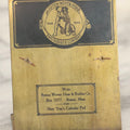 Lot 062 - Vintage Brass Advertising Calendar Holder For Boston Woven Hose & Rubber Company With Bulldog Logo Trademark