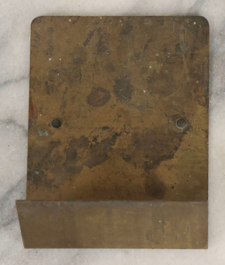 Lot 062 - Vintage Brass Advertising Calendar Holder For Boston Woven Hose & Rubber Company With Bulldog Logo Trademark