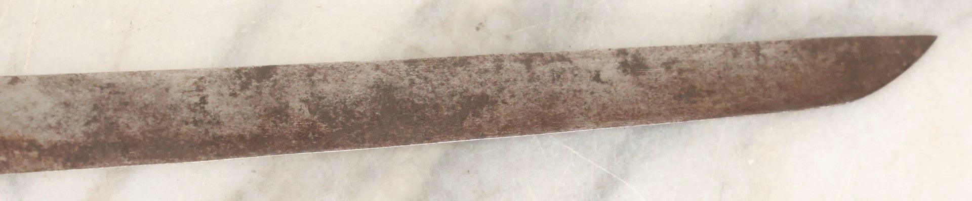 Lot 066 - Antique Japanese Knife With Carved Bone Handle Depicting Figures In Traditional Dress, Steel Blade, 14-3/4" L With 10" Blade