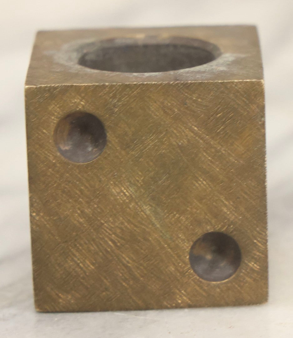 Lot 069 - Vintage Machined Brass Dice Cigar Snuffer