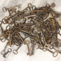 Lot 071 - Grouping Of 75+ Antique And Vintage Keys Including Over 50 Cast Iron And Brass Skeleton Keys By Penn, Crawford, Norwalk, Branford, And Others, Plus 25+ Assorted Vintage Flat Keys