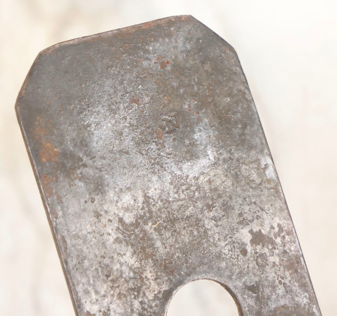 Lot 074 - Antique Handmade Coffin-Shaped Wood Plane With Engraved Pentagram Logo, Dated 1883, Marked U.A.C., Manufactured By A. Cumings, Boston, With Blade Present, 9-1/2" L
