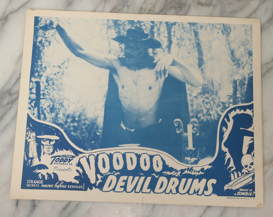 Lot 146 - Vintage Lobby Card From The Early African American Horror Race Film "Voodoo Devil Drums," Toddy Pictures Co., Circa 1944, Lost Film, 14" x 11"