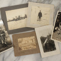 Lot 185 - Grouping Of Six Antique Hunting And Outdoor Photographs Including RPPC Of Young Man With Porcupine Kill At Campsite, Two Snapshots With Deer, Geese, And Gun, And Mounted Winter Photo Of Man With Rabbit, Hubert Soule, Fairfield, Vermont