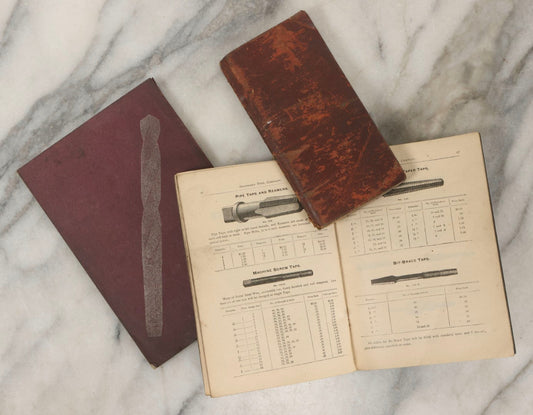 Lot 199 - Grouping Of Three Antique Workshop Booklets Including Morse Twist Drill And Machine Company Catalogue 1898; The Standard Tool Co. Catalogue 1893; And Merrill & Macintire Blank Graph Notebook, Salem, Massachusetts