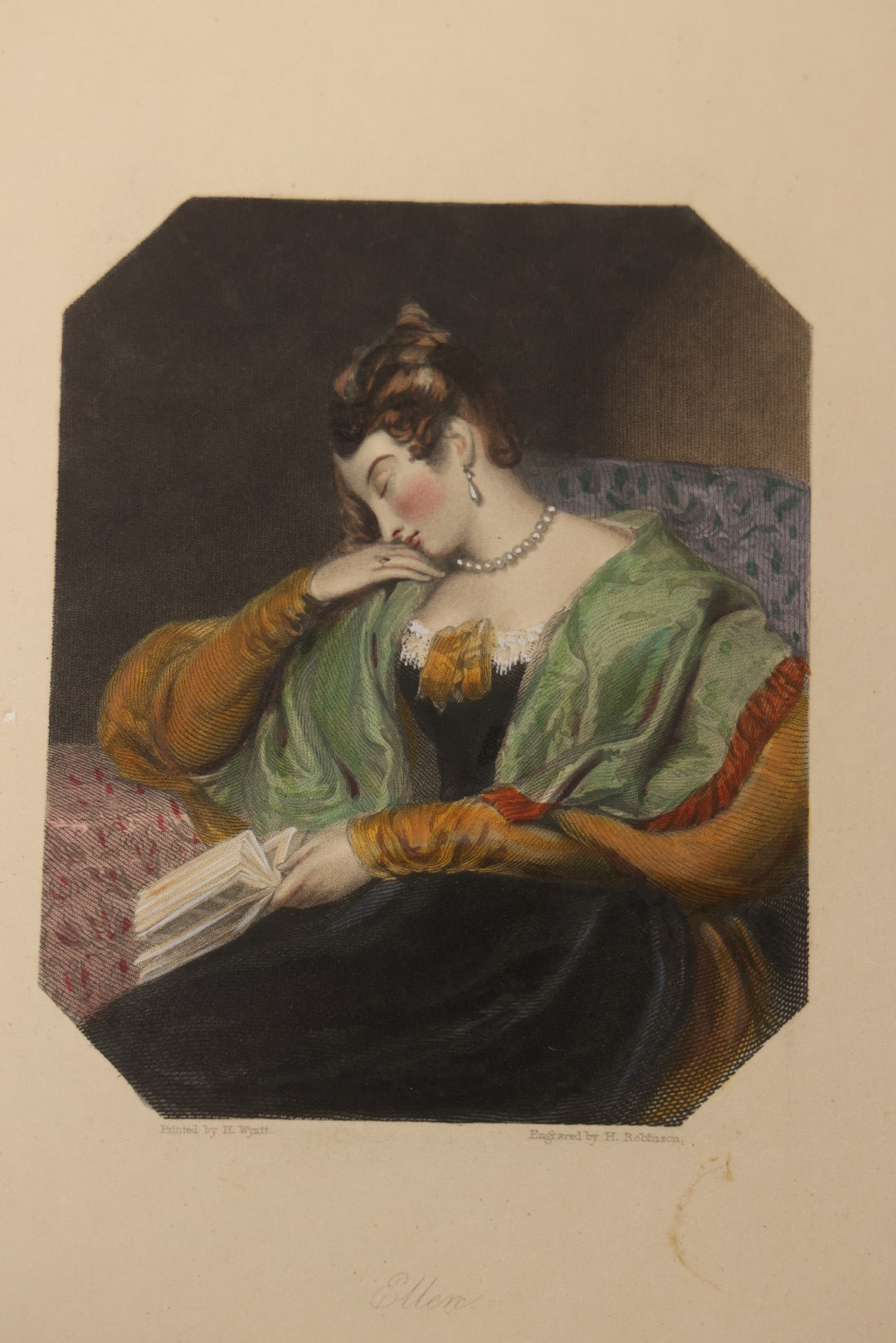 Lot 226 - Trio Of Antique Hand-Colored Engravings Published By Longman & Co., London, Including “Ellen” By H. Wyatt & H. Robinson, “Janthe” By J.W. Wright & H. Cooke, And “The Sisters” By J. Hayter & J. Thomson