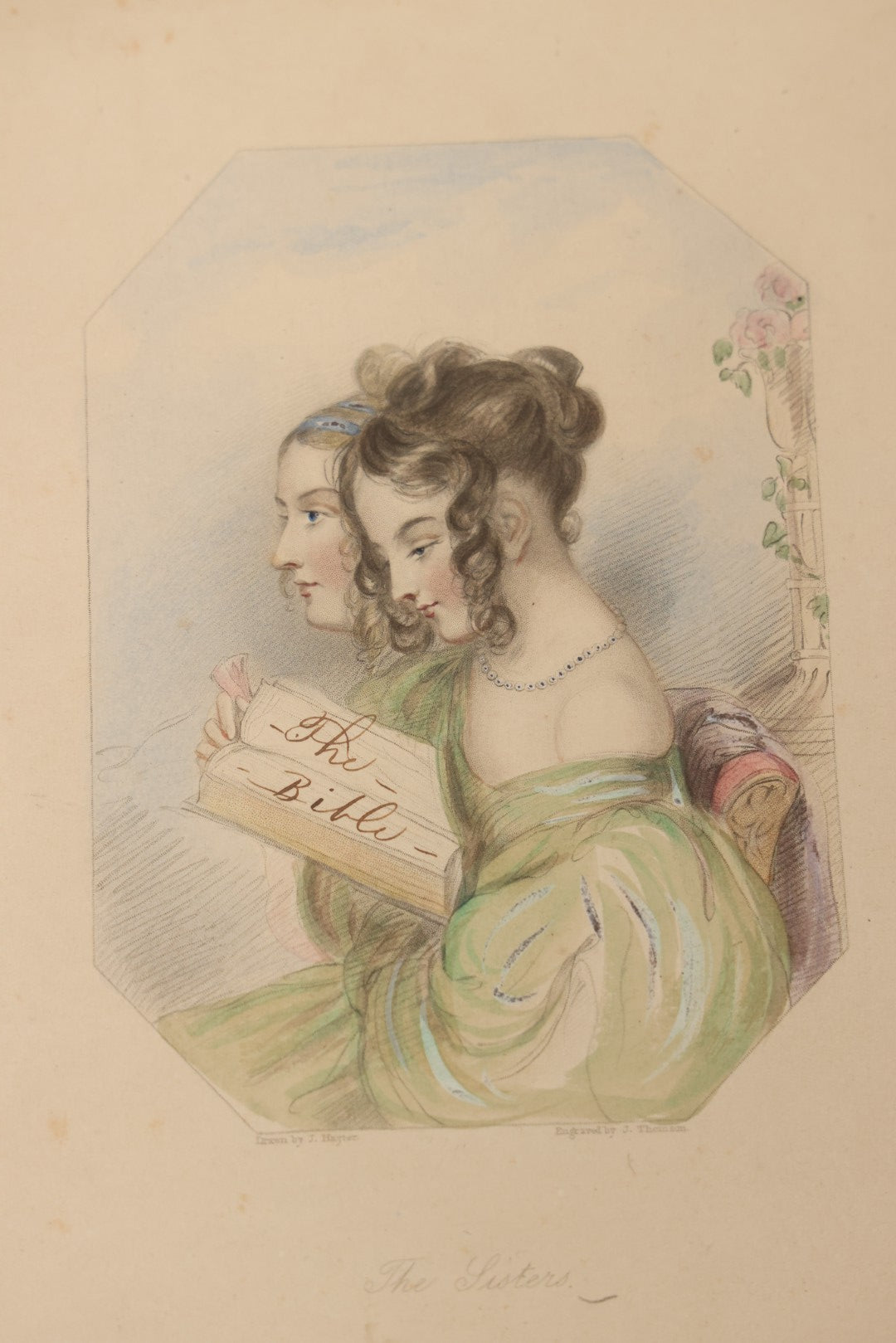 Lot 226 - Trio Of Antique Hand-Colored Engravings Published By Longman & Co., London, Including “Ellen” By H. Wyatt & H. Robinson, “Janthe” By J.W. Wright & H. Cooke, And “The Sisters” By J. Hayter & J. Thomson