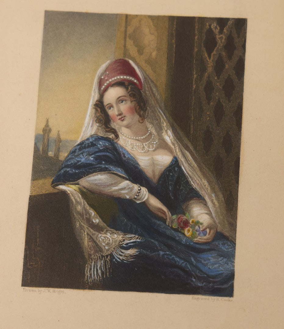 Lot 226 - Trio Of Antique Hand-Colored Engravings Published By Longman & Co., London, Including “Ellen” By H. Wyatt & H. Robinson, “Janthe” By J.W. Wright & H. Cooke, And “The Sisters” By J. Hayter & J. Thomson