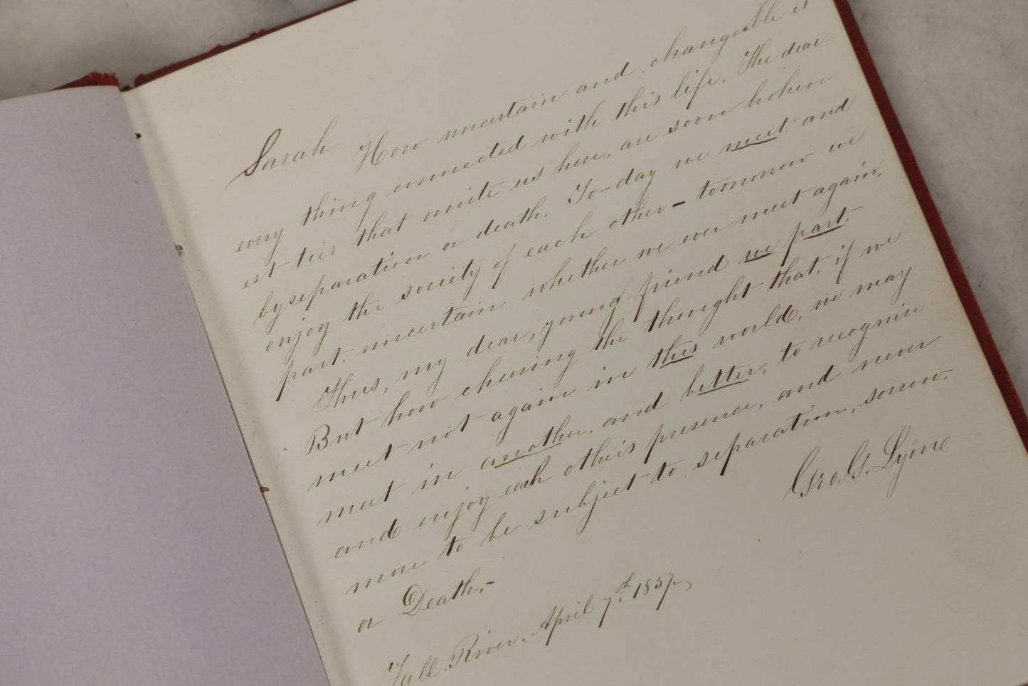 Lot 240 - "Philopoena Album" Antique Gilt-Embellished Friendship And Autograph Book Published By Leavitt & Allen, New York, Circa 1857, With Engraved Illustrations And Gilt Fore Edge