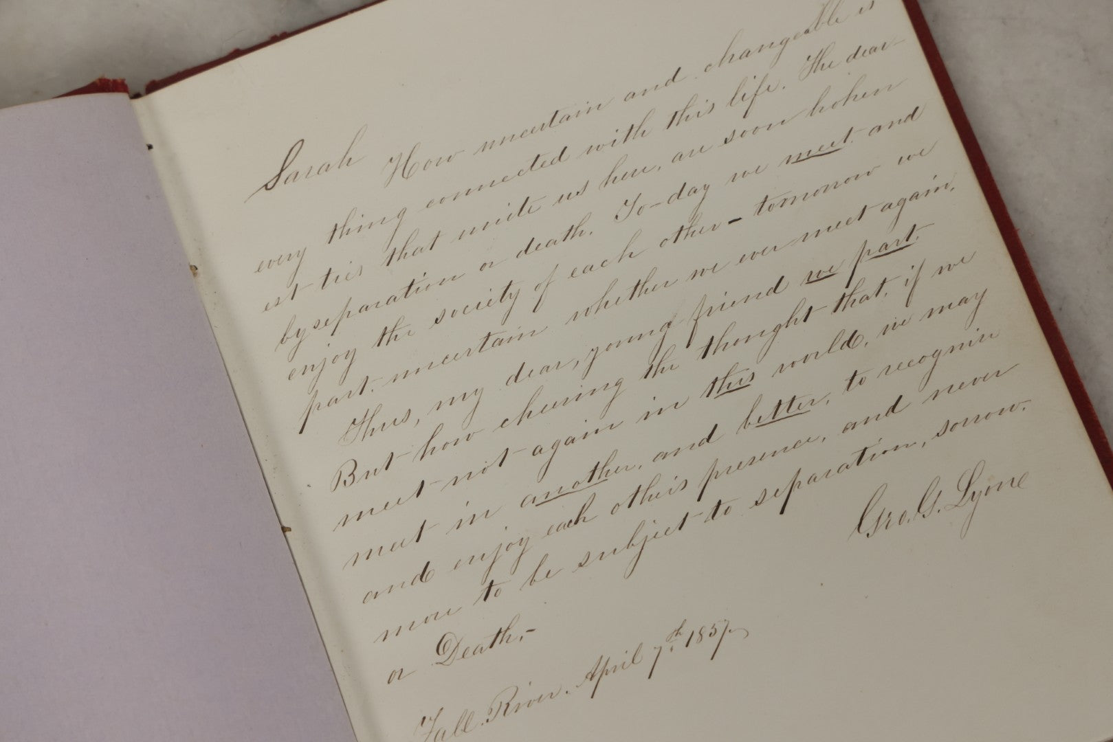 Lot 240 - "Philopoena Album" Antique Gilt-Embellished Friendship And Autograph Book Published By Leavitt & Allen, New York, Circa 1857, With Engraved Illustrations And Gilt Fore Edge