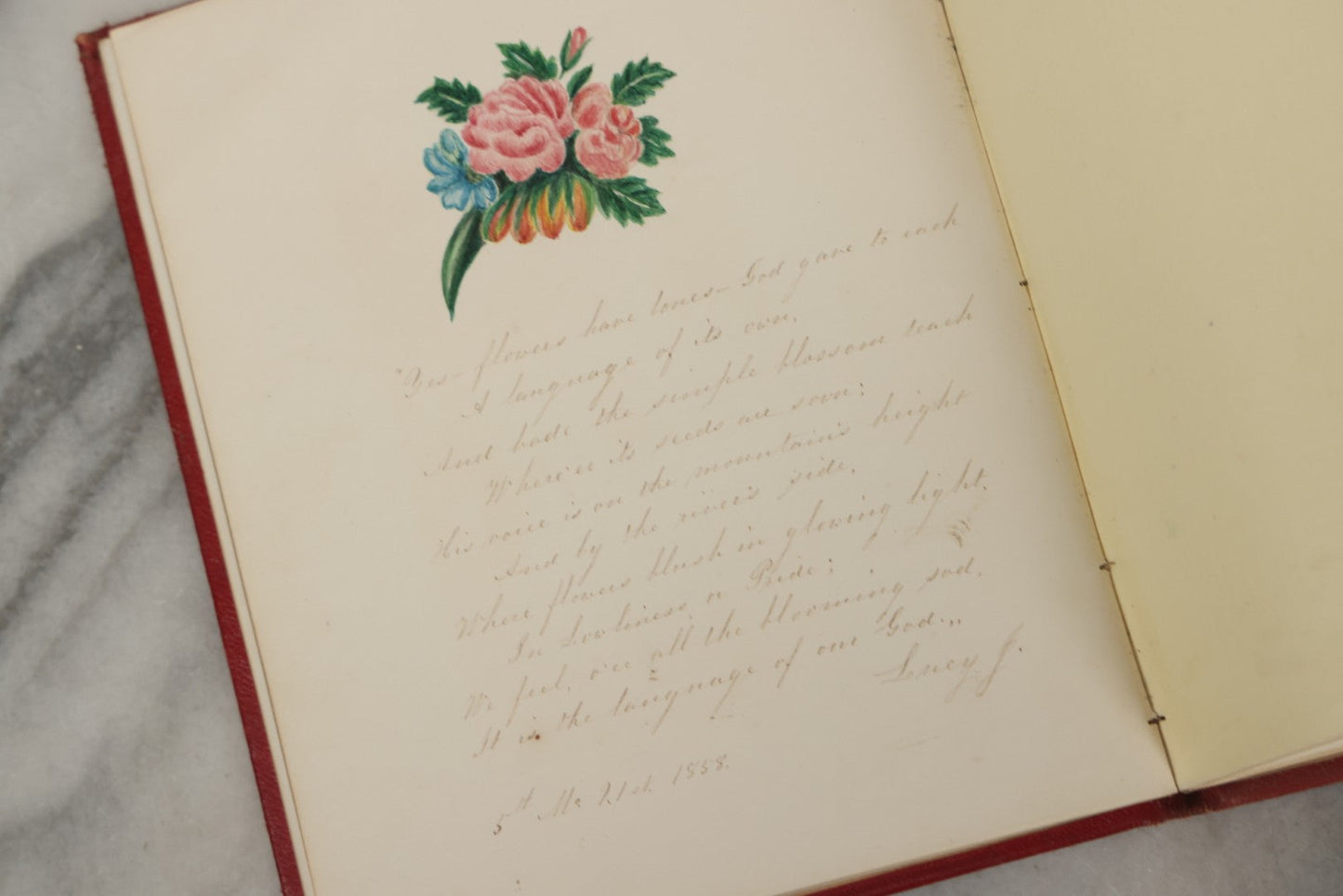 Lot 240 - "Philopoena Album" Antique Gilt-Embellished Friendship And Autograph Book Published By Leavitt & Allen, New York, Circa 1857, With Engraved Illustrations And Gilt Fore Edge