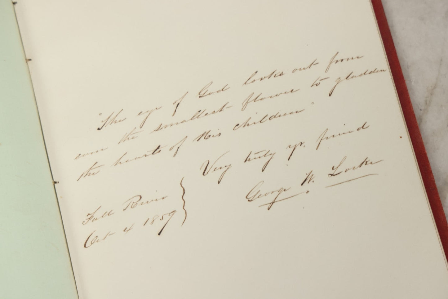 Lot 240 - "Philopoena Album" Antique Gilt-Embellished Friendship And Autograph Book Published By Leavitt & Allen, New York, Circa 1857, With Engraved Illustrations And Gilt Fore Edge