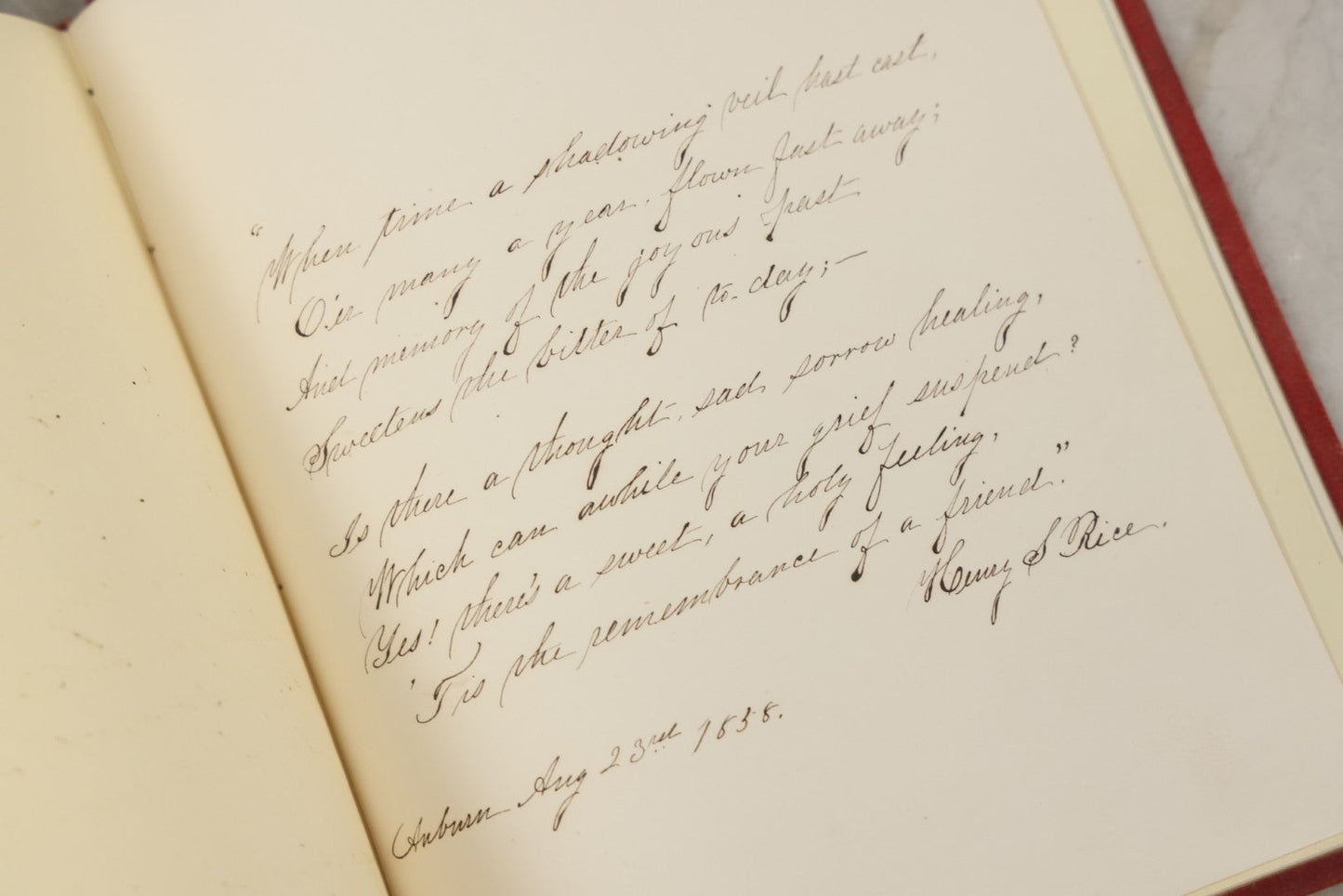 Lot 240 - "Philopoena Album" Antique Gilt-Embellished Friendship And Autograph Book Published By Leavitt & Allen, New York, Circa 1857, With Engraved Illustrations And Gilt Fore Edge