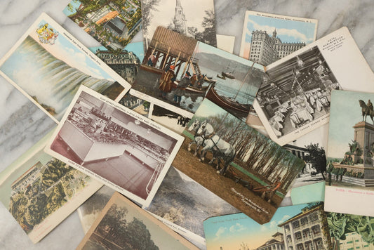 Lot 245 - Grouping Of 18 Antique And Vintage Travel Postcards, Three Featuring Camp Baldy, California, Rhode Island, Italy, Gibraltar, And More