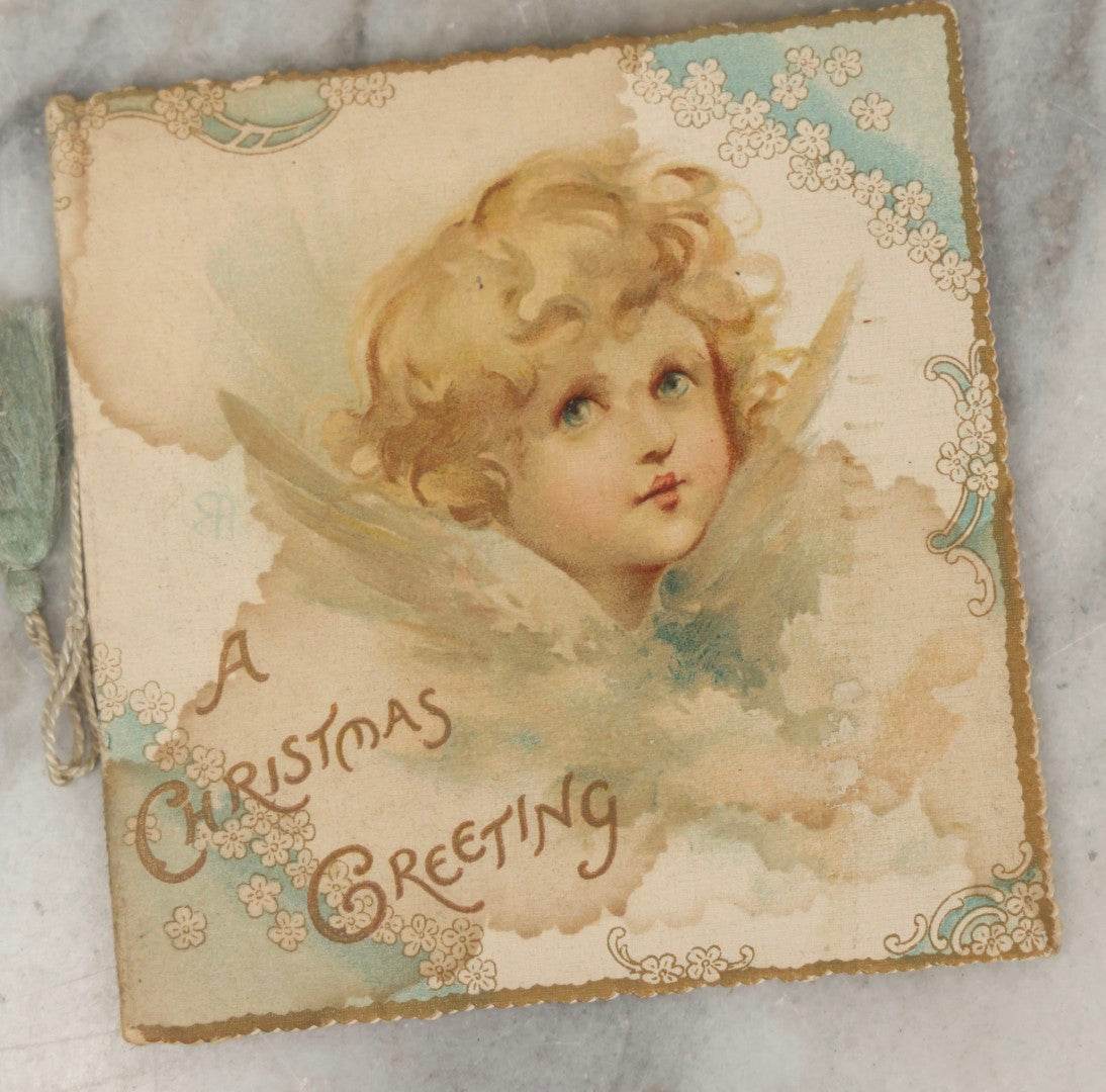 Lot 250 - Grouping Of Four Antique Valentine And Christmas Cards Including Mechanical And Booklet Formats, Ernest Nister And Castell Brothers Ltd., London And New York