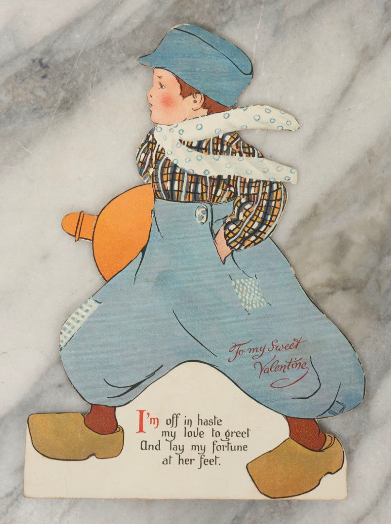 Lot 250 - Grouping Of Four Antique Valentine And Christmas Cards Including Mechanical And Booklet Formats, Ernest Nister And Castell Brothers Ltd., London And New York